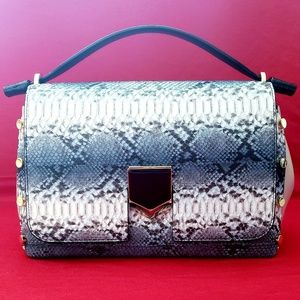 Jimmy Choo, Real Snakeskin, Lockett, Leather
